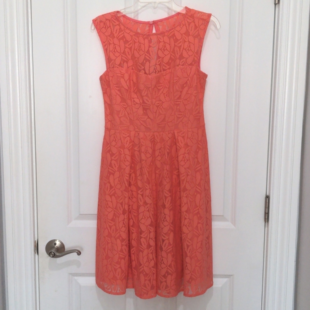 Lacey floral knee length dress.